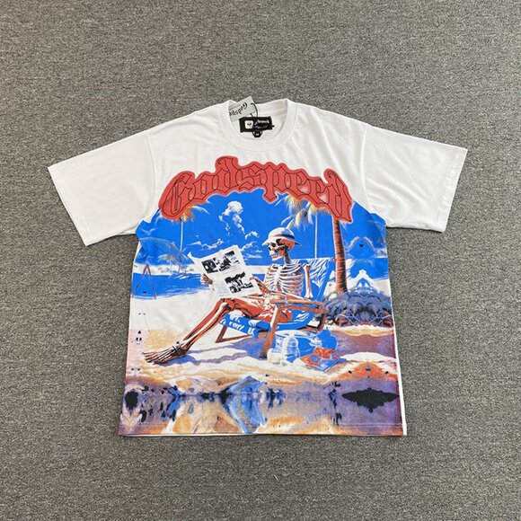 Godspeed Skull Beach Vibes Graphic Tee